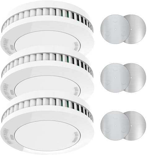 XINDUM MINI Rauchmelder 3er Set, Feuermelder mit 10 Jahre Batterie, TÜV Rheinland-Zertifiziert Rauchwarnmelder, Ohne Blinken, Standalone, Weiß von XINDUM