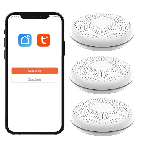 XINDUM WLAN Rauchmelder Kohlenmonoxidmelder kombiniert 10 Jahre Batterie Rauch und CO Melder EN14604 & EN50291, 3 Stück von XINDUM