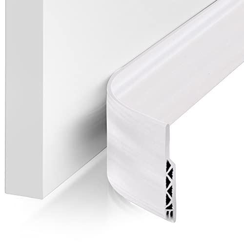 NEU Premium Türdichtung selbstklebend- Türdichtung Zugluftstopper für Türen(Energie sparen - Schnell & einfach angebracht) Ideal auch als Schallschutz, Kälteschutz (Weiß) von XINDY
