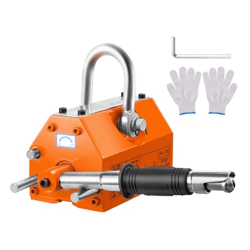 100 Kg – 2000 Kg Permanentmagnetheber, Zugkraft 2,5-facher Sicherheitsfaktor, Neodym- Und Stahlhebemagnet, Hebemagnete für Profis(600 Kg) von XINFULI