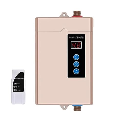 3000 W Durchlauferhitzer Elektrisch, Durchlauferhitzer Mit Fernbedienung, LCD-Touchscreen-Wassererwärmung,Sicher(Sliver) von XINFULI