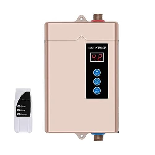 3000 W Durchlauferhitzer Elektrisch, Durchlauferhitzer Mit Fernbedienung, LCD-Touchscreen-Wassererwärmung,Sicher(Sliver) von XINFULI