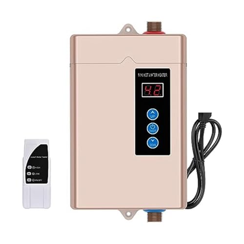 3000 W Durchlauferhitzer Elektrisch, Durchlauferhitzer Mit Fernbedienung, LCD-Touchsn-Wassererwärmung,Sicher(Sliver) von XINFULI