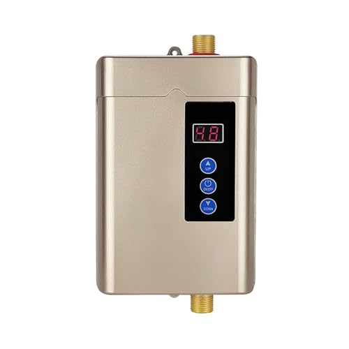 4000 W Haushalts-Mini-Elektro-Warmwasserbereiter, Durchlauferhitzer, Heizmaschine, Warmwasserbereiter,Sicher(Golden) von XINFULI
