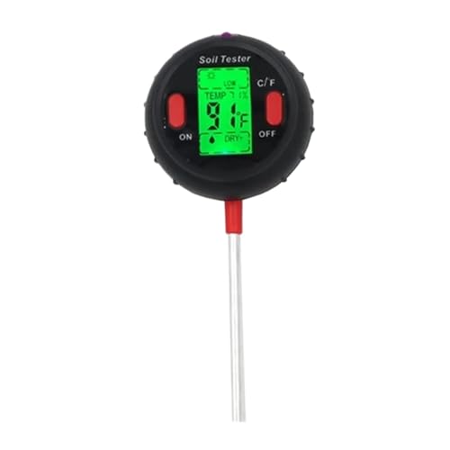 5 in 1 PH-Bodentester Tragbares Feuchtigkeitsmessrät Feuchtigkeitsthermometer Photometer Wasserzähler Gartenpflanzen Hydrokulturanalyse für Hydrokultur(5 in 1 soil tester) von XINFULI