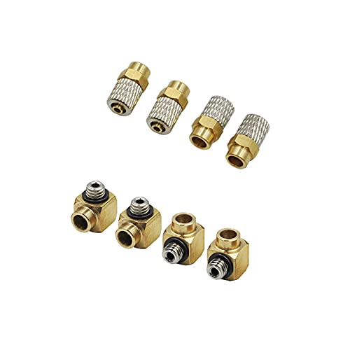 Bewehrungsschneider, Upgrade Full Cuper Hydraulic Oil Rohrverbinder for 1:14 RC Metallbaggerarmarmteil(8 PCS Connectors) von XINFULI
