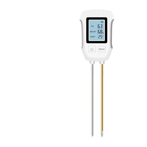 Boden-pH-Meter, digitaler Bodenfeuchtigkeits-Fruchtbarkeits-Licht-Temperatur-Feuchtigkeitstester, nauer Analysator for Garten, Pflanzen, Rasen für Hydrokultur(SGS07) von XINFULI