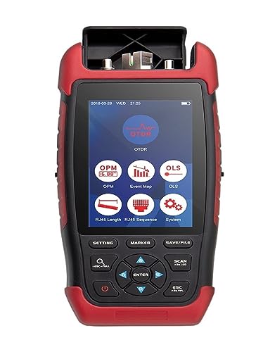 Fasertester, Mini OTDR Glasfaser-Reflektometer, 1310/1550 nm mit 8 Funktionen VFL OPM OLS Ereigniskarte 22 dB for 80 km Glasfaserkabel-Ethernet-Tester,Anti-Interferenz(1550nm(UPC)) von XINFULI