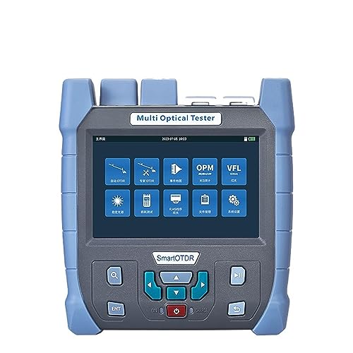 Fasertester, NK5100 Serie Mini OTDR SM MM 24/22 dB 100 km Glasfaser-Reflektometer, Touchscreen VFL OLS OPM Ereigniskarte Ethernet-Kabeltester,Anti-Interferenz(NK5100F1 UPC) von XINFULI