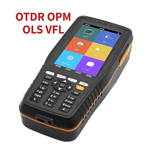 Fasertester, TM290T Smart OTDR OPM OLS VFL Tester mit 4 Zoll Touchscreen Tester, 1310/1550 nm 22/20 dB OTDR Optical Time Domain Reflektometer,Anti-Interferenz(UPC) von XINFULI