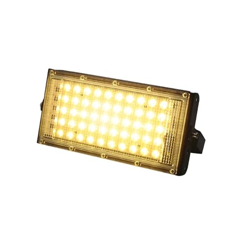 Flutlicht, 4/8PCS 50W Outdoor Flutlicht Mit Warm/Weiß Licht LED Strahler IP65Wasserdichte LED Straße Lampe wand Landschaft Beleuchtung Stabilere Verbindung(8Pcs,Warm White) von XINFULI