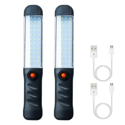 Flutlicht, LED COB Arbeit Licht Starke Camping Laterne Handheld Flutlicht USB Aufladbare Arbeit Lampe Mit Magnet Haken Werkstatt Reparatur Lichter Stabilere Verbindung(2 PCS) von XINFULI