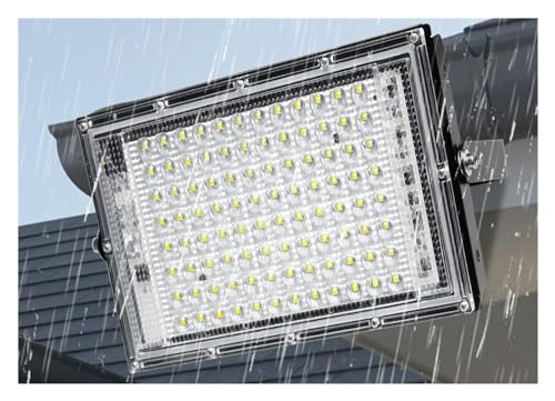 Flutlicht, LED-Reflektor-Flutlicht, IP65, wasserdicht, Scheinwerfer for den Außenbereich, Gartenbeleuchtung, Projektoren, Wandleuchte, LED-Außenstraßenlaterne Stabilere Verbindung(Warm-White-100W) von XINFULI