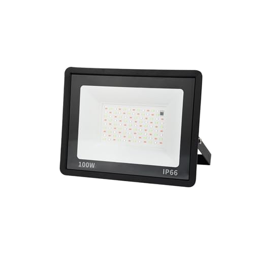Flutlicht, RGB LED Flutlicht Reflektor Außenbeleuchtung 30W 50W 100W IP66 Wasserdichte Outdoor RGB Scheinwerfer Lampen Landschaft beleuchtung Stabilere Verbindung(100W_1) von XINFULI