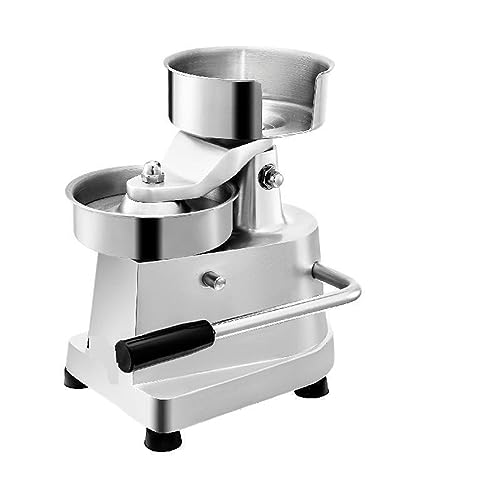 Hamburgerpresse, 100–150 mm, kommerzielles Gusseisen, manuelle runde Fleischform-Küchenmaschine, Heimformung von Burger-Patty-Maker Schnell und effizient(5Inch Diameter Tray) von XINFULI