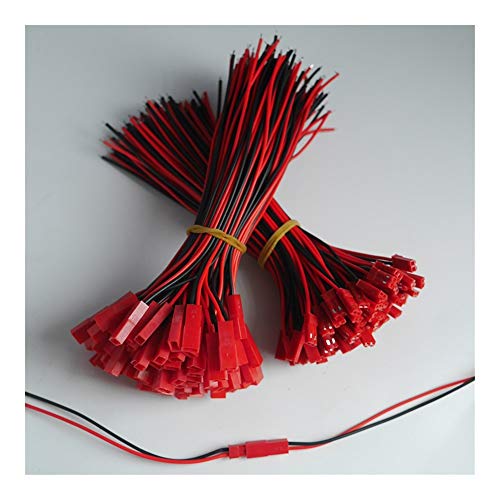 Klemmenblock, 50/100 Paare 2 Pin JST Stecker Kabel Stecker/Buchse for RC BEC Batterie Hubschrauber DIY FPV Drone Quadcopter Hochtemperaturbeständig(100 Pairs) von XINFULI