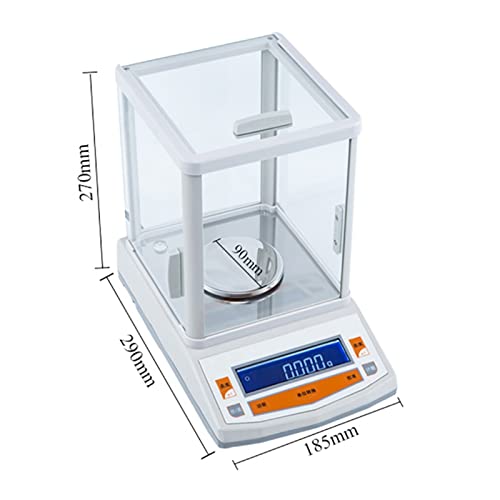 Labormaßstab, Solid Analytical Balance 100/200/300 x 0,001G 1 mg elektronische digitale Maßstab Labor -Präzisionsskala mit Windschutzscheibe(200g 0.001g 2) von XINFULI