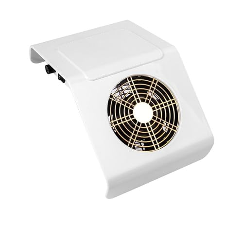 Nagelstaubsammler, 40W Leistungsstarker Nagelsauger ABS Weiß Rosa Ventilator absaugung Stille Maniküremaschine Mit Vakuumbeutel Nagelreinigungswerkzeug(White) von XINFULI