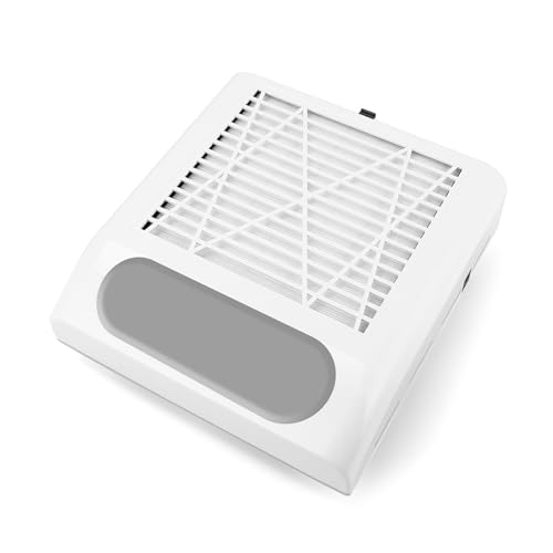 Nagelstaubsammler, 80 W Nagel Saug Collector Fan sauger Maniküre Maschine Werkzeuge Starke Leistung Nagel Fan Kunst Maniküre Salon werkzeuge(Silver) von XINFULI