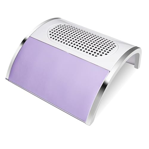 Nagelstaubsammler, 80W Nagel Kollektor Absorber for Nagel Geräuscharm Nagel sauger Extractor for Maniküre Sammeln Pediküre Werkzeuge(Purple) von XINFULI