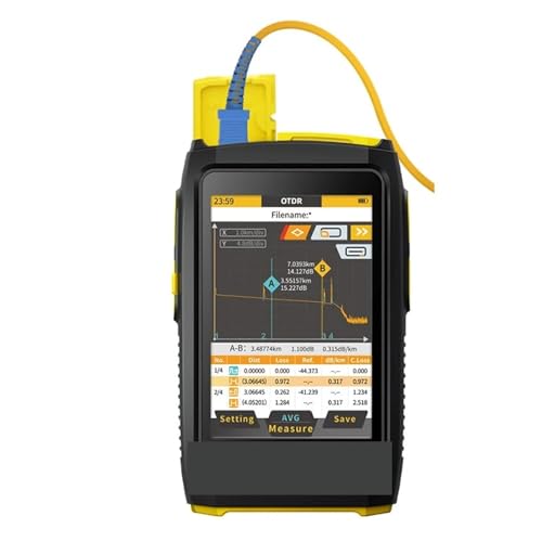 Optisches Reflektometer, Mini OTDR 610nm 20dB Optischer Reflektor Aktive Faser Live Tester Optische Reflektometer Touchscreen(1610nm iOLA) von XINFULI
