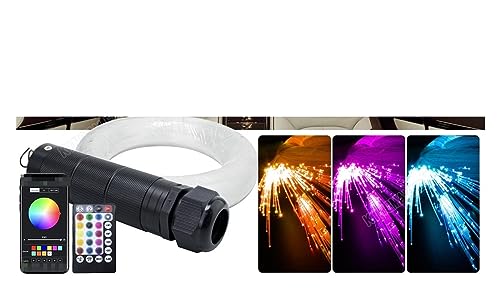 Sternenhimmel-Set, DC12V 6W RGB. Auto-Dach-Sterne-Leuchten LED Faseroptische Stern-Deckenleuchte Kits 2m 0,75 mm 100~460pcs Optische Faser mit HF-Steuerung(Mixed 380pcs 3M) von XINFULI
