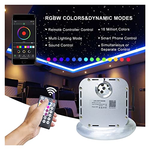 Sternenhimmel-Set, LED Faseroptisches Lichtsatz 3 2w RGB. Twinkle-Effekt Rf Controller 800pcs / 1000pcs Optische Faser mit APP. Regler(800pcs 0.75mm 4M) von XINFULI