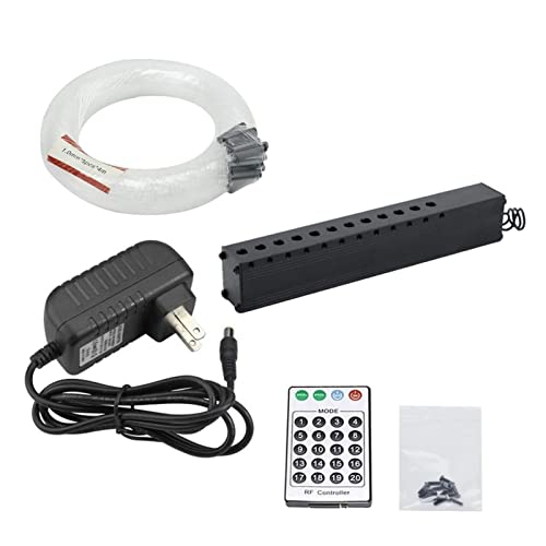 Sternenhimmel-Set, Meteor-Effekt 3W 12-Loch-Glasfaser-Kit-Licht LED Meteorlichtmotor mit Radio-Frequenz-Fernbedienung, geeignet for Auto und Schlafzimmer(12PCS(5pcs 1.0MM 4M)) von XINFULI