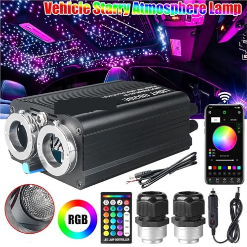 Sternenhimmel-Set, RGBW Autodach-Sternenlichter APP LED-Lichtwellenleiter-Deckenleuchten-Kits DC12V 1000 Stück * 0,75 mm * 2 m Sternenhimmel-Lichtwellenleiterbeleuchtung(1000pcs-0.75mm-3 m) von XINFULI