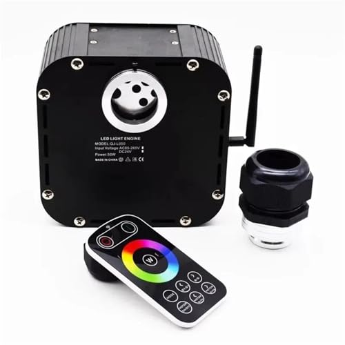 Sternenhimmel-Set, Smart Phone APP Control 50W RGBW 4-Speed ​​Twinkle LED Fiber Optic Sterne Decke Licht Motor SKY DIY Beleuchtung Multicolor(With Touch Cntr) von XINFULI