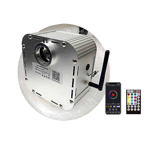 Sternenhimmel-Set, Twinkle Optic Fiber Lights Lampe Sternendecken-Kit Bluetoth APP Control Sternenhimmel Autodach LED-Licht Kinderzimmer RGBW 32W WAPP-Telefon(CD plug,700pcs 0.75mm 2M) von XINFULI