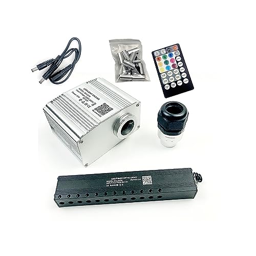 Sternenhimmel-Set, Twinkle RGBW Fiber Optic Star Light Kit Smart App Autodach Sternenhimmel Deckenaufnahmen LED-Kombinationslampe Kabel Sterneneffekt(Normal plug,200pcs 0.75mm 2M) von XINFULI
