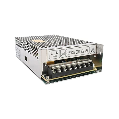 Stromversorgung, Doppelte Ausgangsleistung 12 0W D-120A 5V12A 12V5A D-120B 5V6A 24V4A Energieversorgung D-120C 12V5A 24V2.5A AC-DC-Wandler für Computerprojekt(D-120C 12V 24V) von XINFULI