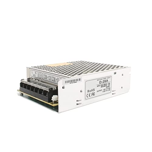Stromversorgung, Dual-Ausgangsleistung 2 5W D-25A 5V 2A 12V 1A D-25B 5V 2A 24V 0.5A Leistungsaufwender AC DC-Konverter für Computerprojekt(D-25B 5V 24V) von XINFULI