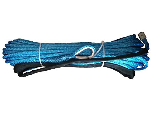 Synthetisches Windenseil, 10mm x 30m 3/8" x 100' ATV UTV 4WD Synthetic Winch Seil-Kabel-Linie mit Fingerhut Mantel(Orange) von XINFULI