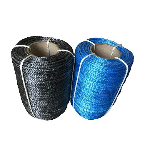 Synthetisches Windenseil, 4mm X 100METERS 12 Strand Synthetic Seilwinde Linie(Noir) von XINFULI