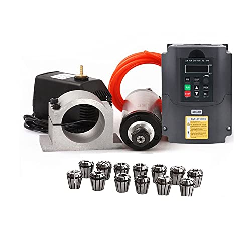 VFD, 2,2 kW Wassergekühlte Spindel Kit CNC Spindelmotor + 2. 2kW VFD + 8 0mm Clamp + Wasserpumpe/Rohr + 13pcs Er20. Zum CNC Router für Spindelmotor(1.5KW er11 65mm kits,110v) von XINFULI