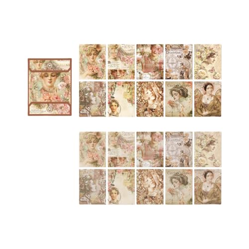 20 Blätter Ästhetisches Dekoratives Papier Für Scrapbook Journal Planer Foto Album Telefon Fall Scrapbooking Dekoration Versorgung Dekorative Aufkleber von XINGLIDA