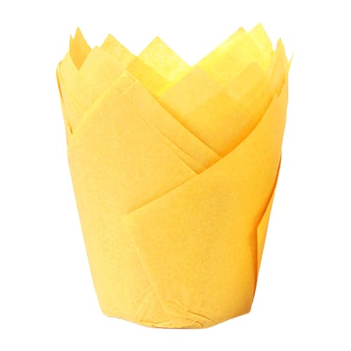 50pieces Tulips Form Muffins Tassen Oil Proof Cupcake Case von XINGLIDA