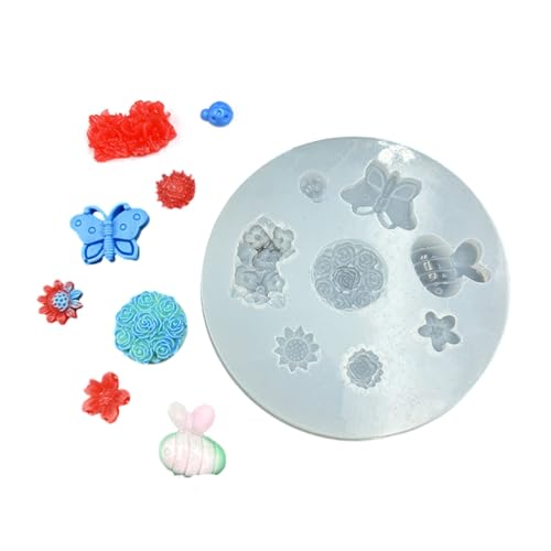 Detaillierte Rosenblume Silikonform Mit 6 Natürlichen Inspirierten Formen Präzise 0 4 Cm 2 4 Cm Größen Für Kuchendekoration Handwerk Und Schokoladen Machen Silikonformen von XINGLIDA