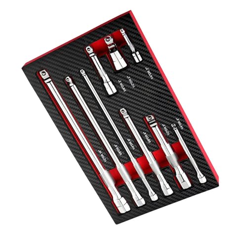 Hochleistungs 9 Teilige Kugelkopf Sockel Erweiterungsstange 1/4 "3/8" 1/2 "Antriebsadapter Für Auto Reparaturwerkzeugzubehör Erweiterungsleiste von XINGLIDA