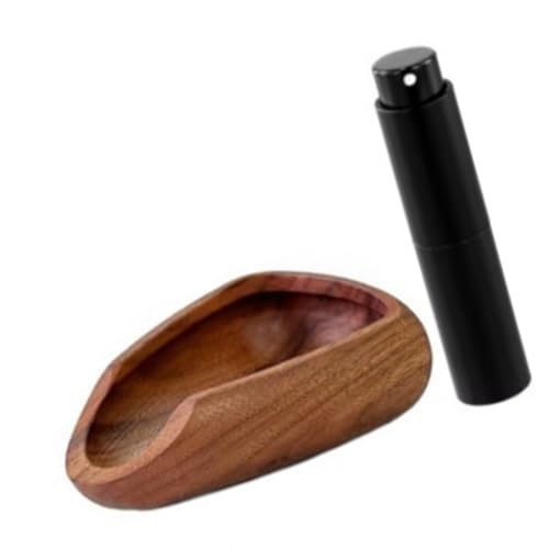 Holzkaffee Messung Trichter Tablett Massivholz Handgebraute Espresso Wiegen Behälter Abgabe Tablett Zubehör Kaffeebrauenzubehör von XINGLIDA