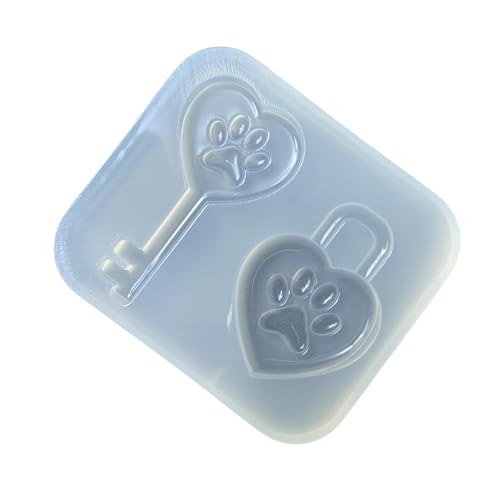 Katzen Pfoten Keychain Form Food Grade Silikon Handgefertigtes Handwerk Schmuckzeugwerkzeug Für Haustierliebhaber Und Handgefertigtes Zubehör Anpassbarer Beutel Charm Silikonform von XINGLIDA