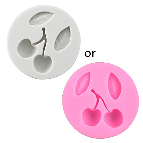 Kirschblätter Silikonform Fondant Schokoladenform Kuchen Zuckerhandwerkswerkzeuge Backzubehör Geprägte Silikonform von XINGLIDA