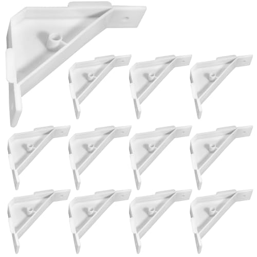 Weiße Plastikdreieck Klammern Für Mehrere Szenenschrankunterstützung Arbeitsplatte Stabilität Möbelverstärkung 12 Pack White Cabinet von XINGLIDA