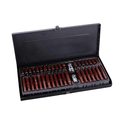 XINGLIDA 40pc Mehrzwecke Hexagonaler Sockel Set Carbon Stahl Werkzeug Mit Größenmarkierung Tragbarer Hülle Für Industrielle Haushalte Verwendung Hochfestes Kohlenstoffstahl Handwerkzeug Handwerk von XINGLIDA