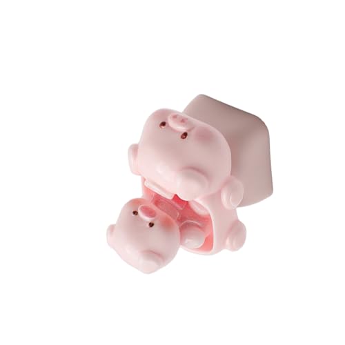 XINGLIDA Handgefertigte Harzschlüsselcaps Piggy Liebhaber Geschenk Für PC Tastaturen Für Die Meisten Mechanischen Tastaturen Schalter Cartoon Esc Schlüsselcaps Harz Mit Schweinendesign von XINGLIDA