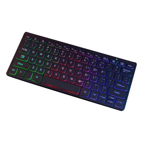 XINGLIDA Kleine Tastatur Mit Farb LED Beleuchtung Durchscheinende Schlüsselkaps Verbessert Tipperlebnis Für Spieler von XINGLIDA