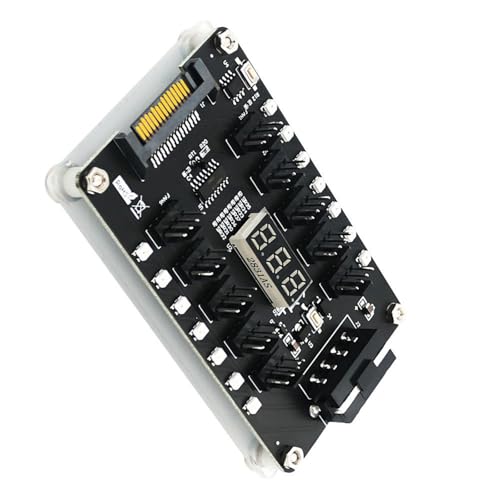 XINGLIDA Lüfter Hubs Motherboards 12V Netzteile Controller Adapter +LED Temperatur 1 Bis 10 Pin 3/4Pin Lüfter Zu SATAs 4Pin Kühler von XINGLIDA