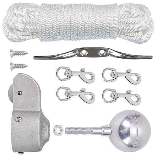 XINGLIDA Rustproof Fahnenmast Hardware Paket 3 Zoll Goldball 2 Zoll LKW Nylonriemenscheibe 3 Eingebettete Schrauben Für Sichere Installation Aluminiumlegierung Fahnenmast Zubehör XINGLIDA Rustproof Fahnenmast Hardware Paket 3 Zoll Goldball 2 Zoll LKW Nylonriemenscheibe 3 Eingebettete Schrauben Für Sichere Installation Aluminiumlegierung Fahnenmast Zubehör von XINGLIDA